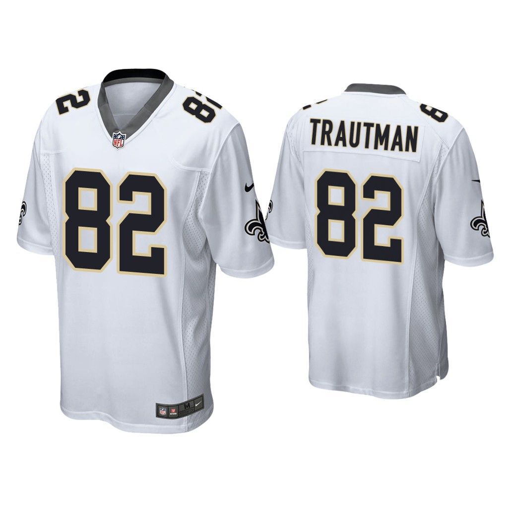 Men New Orleans Saints #82 Adam Trautman Nike White Game NFL Jersey->new orleans saints->NFL Jersey